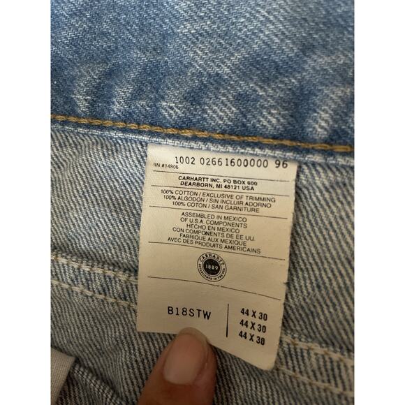 Vintage Carhartt Denim Men’s Jeans Size 44/30 B18STW - Picture 5 of 6